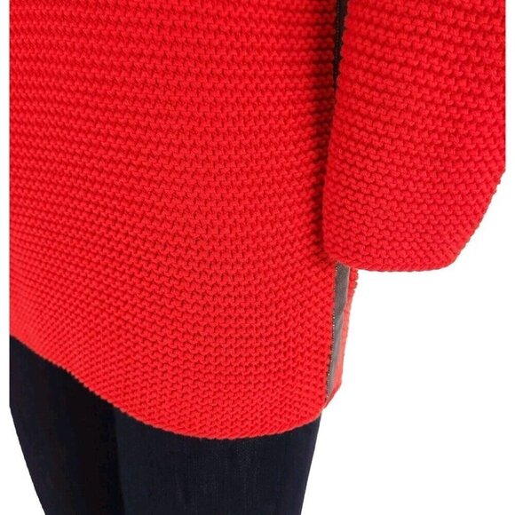 Fabiana Filippi Monili Jewel Sweater 44 M Red Crew Neck - Picture 6 of 11